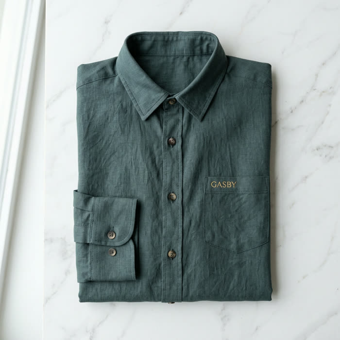 AI product flat-lay — overshirt