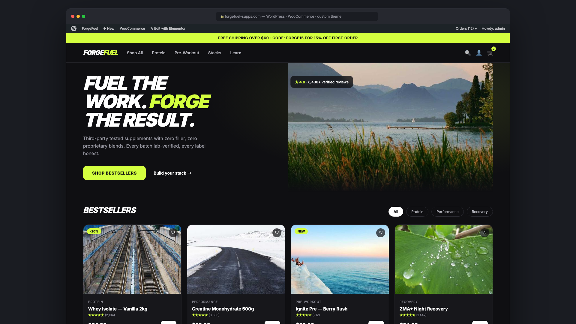 WooCommerce store design